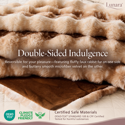Lunara Faux Fur Throw Blanket