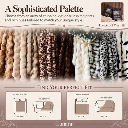 Lunara Faux Fur Throw Blanket